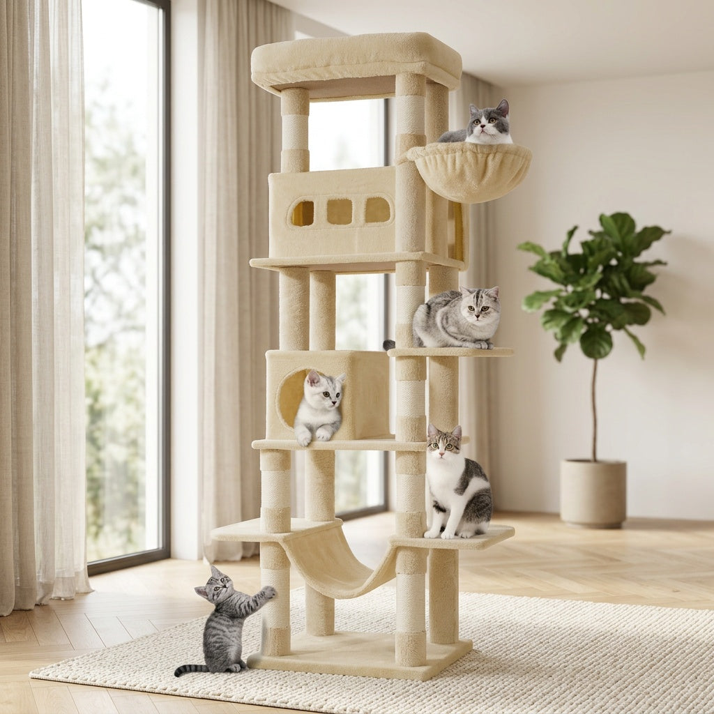 Arbre à chat avec hamac – Espace de jeu et de détente