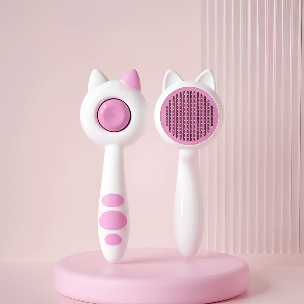 Brosse autonettoyante pour chat