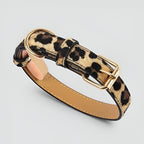 Collier Chic pour Chien ou Chat en Similicuir – Motif Léopard & Serpent