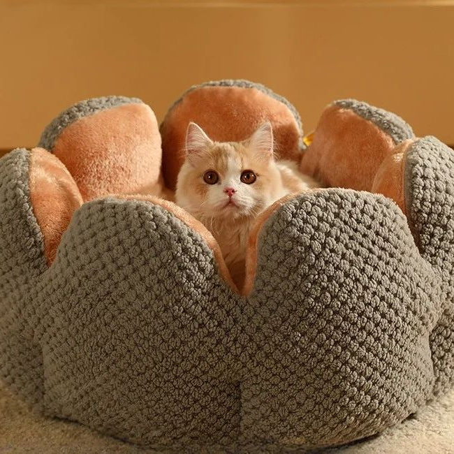 Lit Douillet pour Chat en Forme de Fleurs