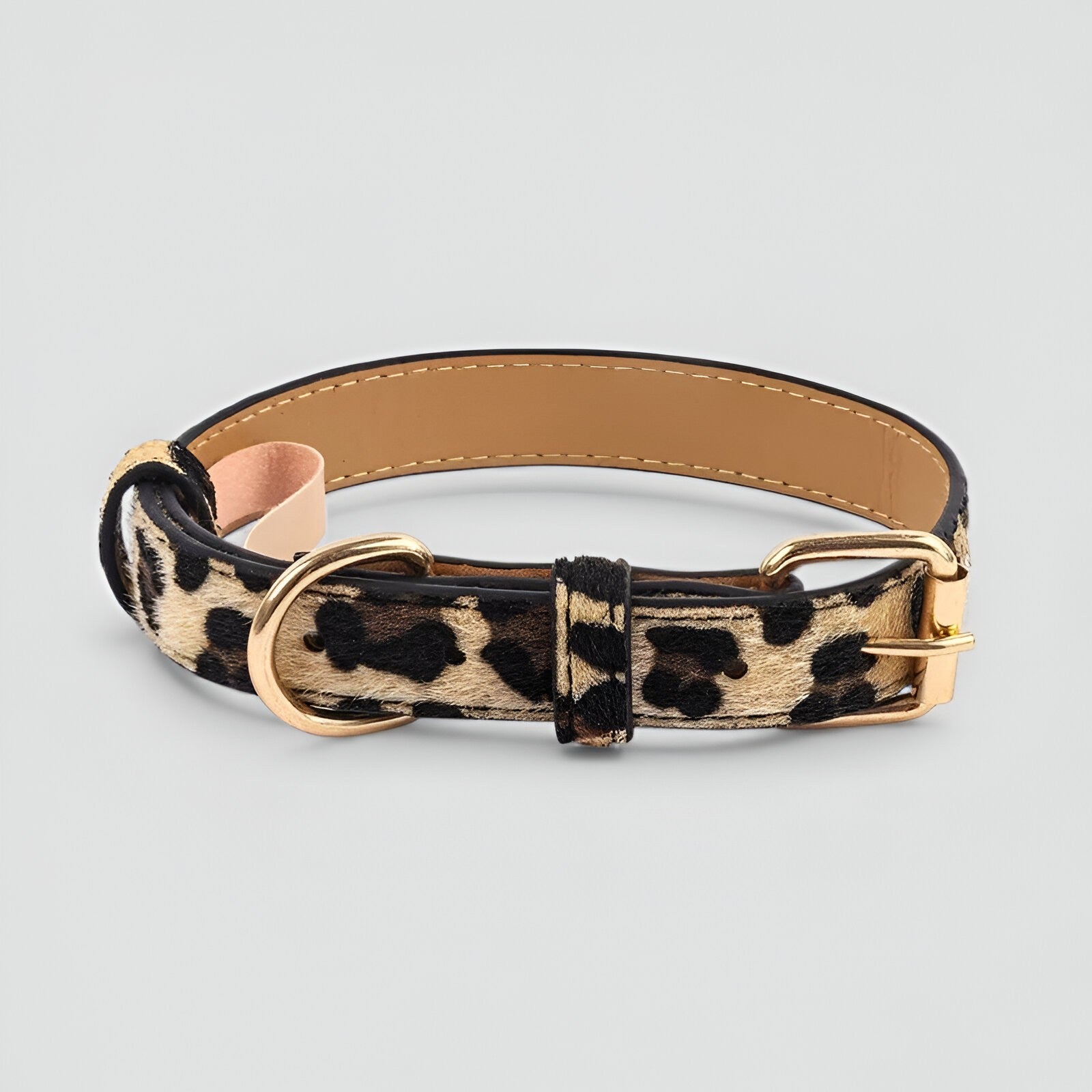 Collier Chic pour Chien ou Chat en Similicuir – Motif Léopard & Serpent