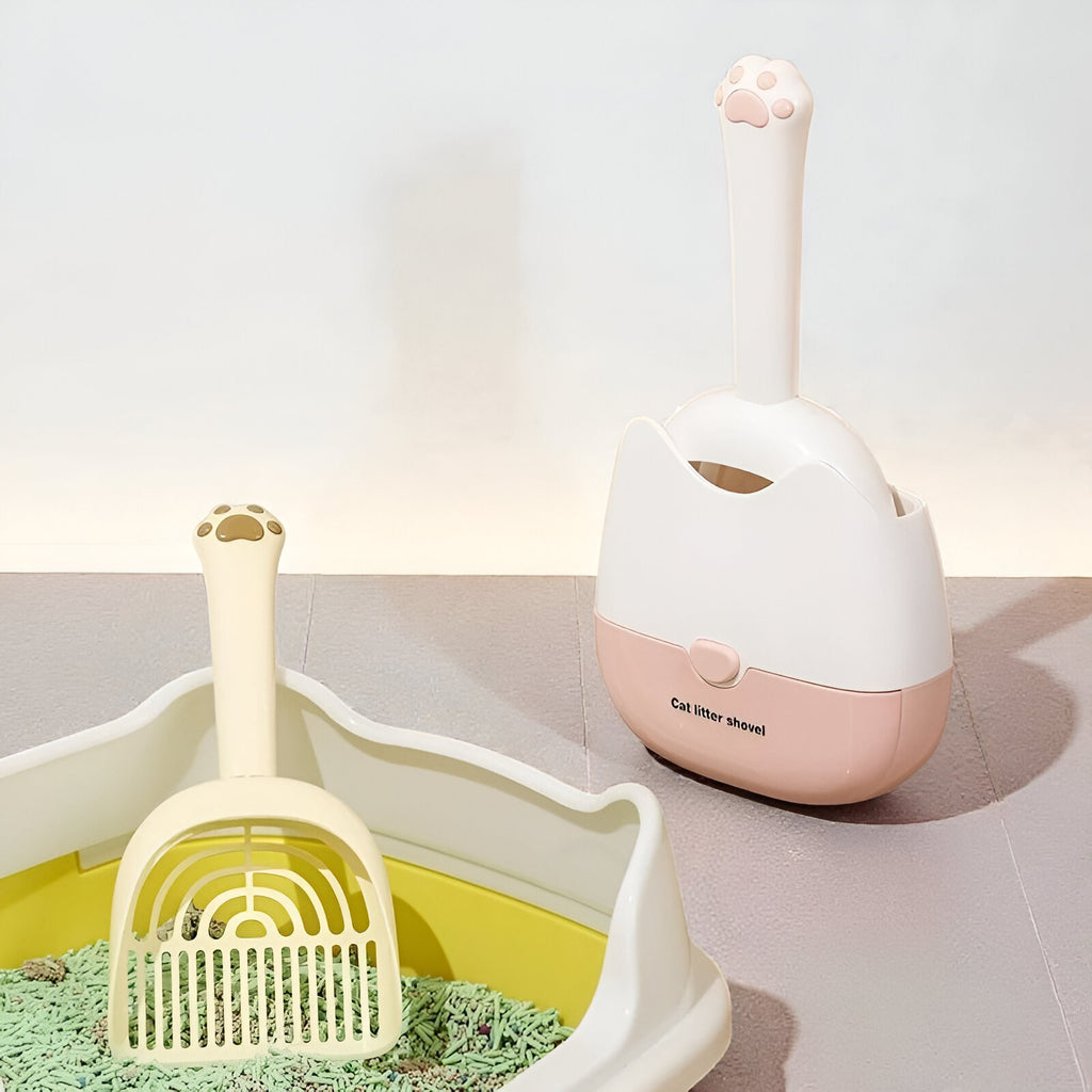 Pelle à litière pour chat avec support mural