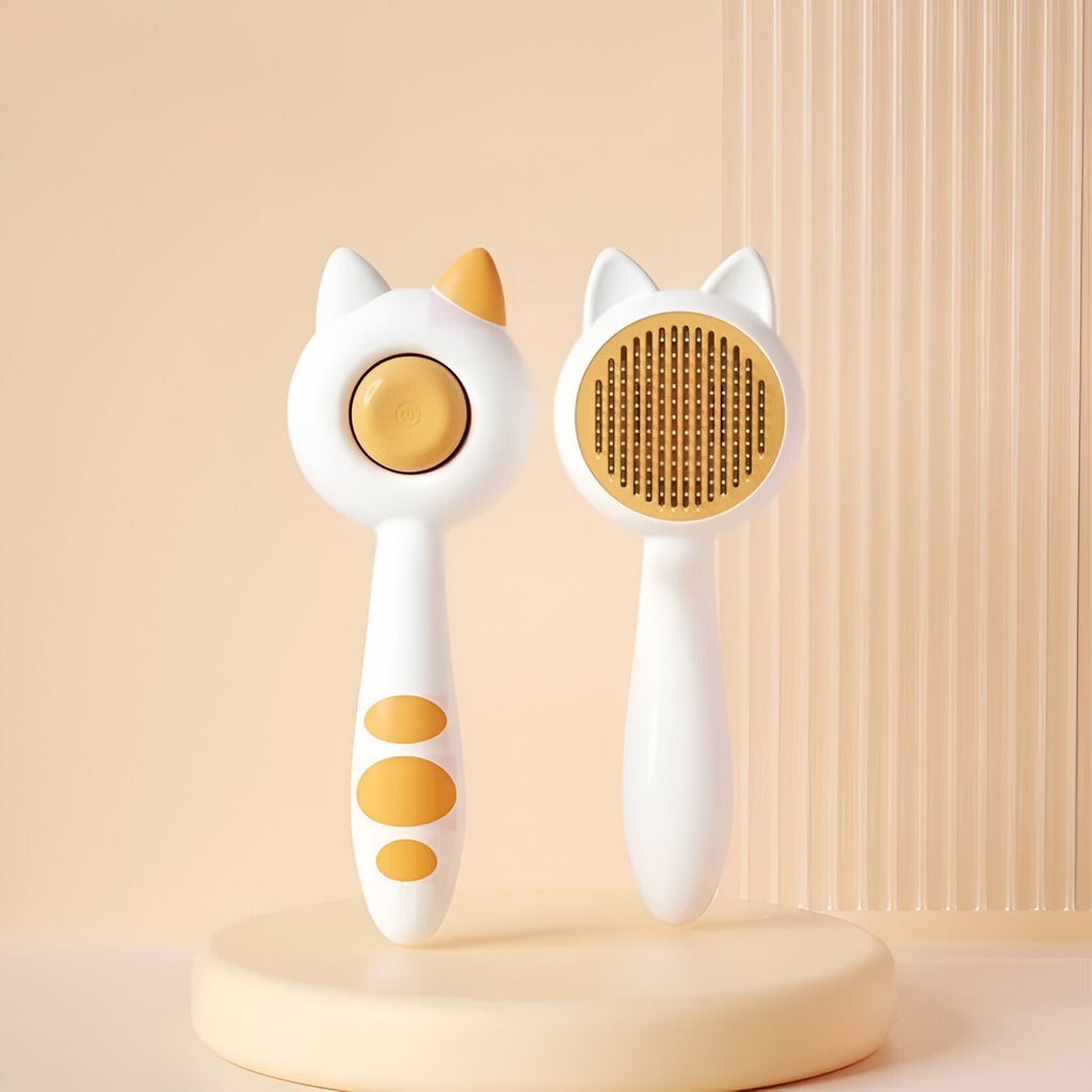 Brosse autonettoyante pour chat