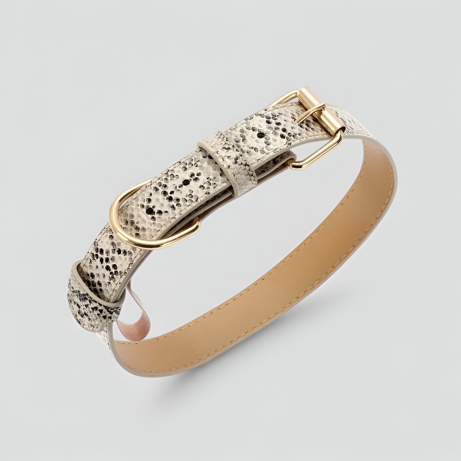 Collier Chic pour Chien ou Chat en Similicuir – Motif Léopard & Serpent