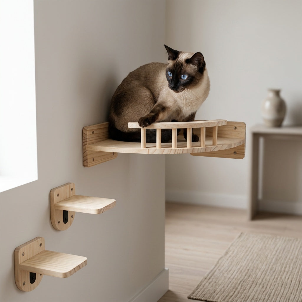 Étagère murale pour chat – Design minimaliste et pratique