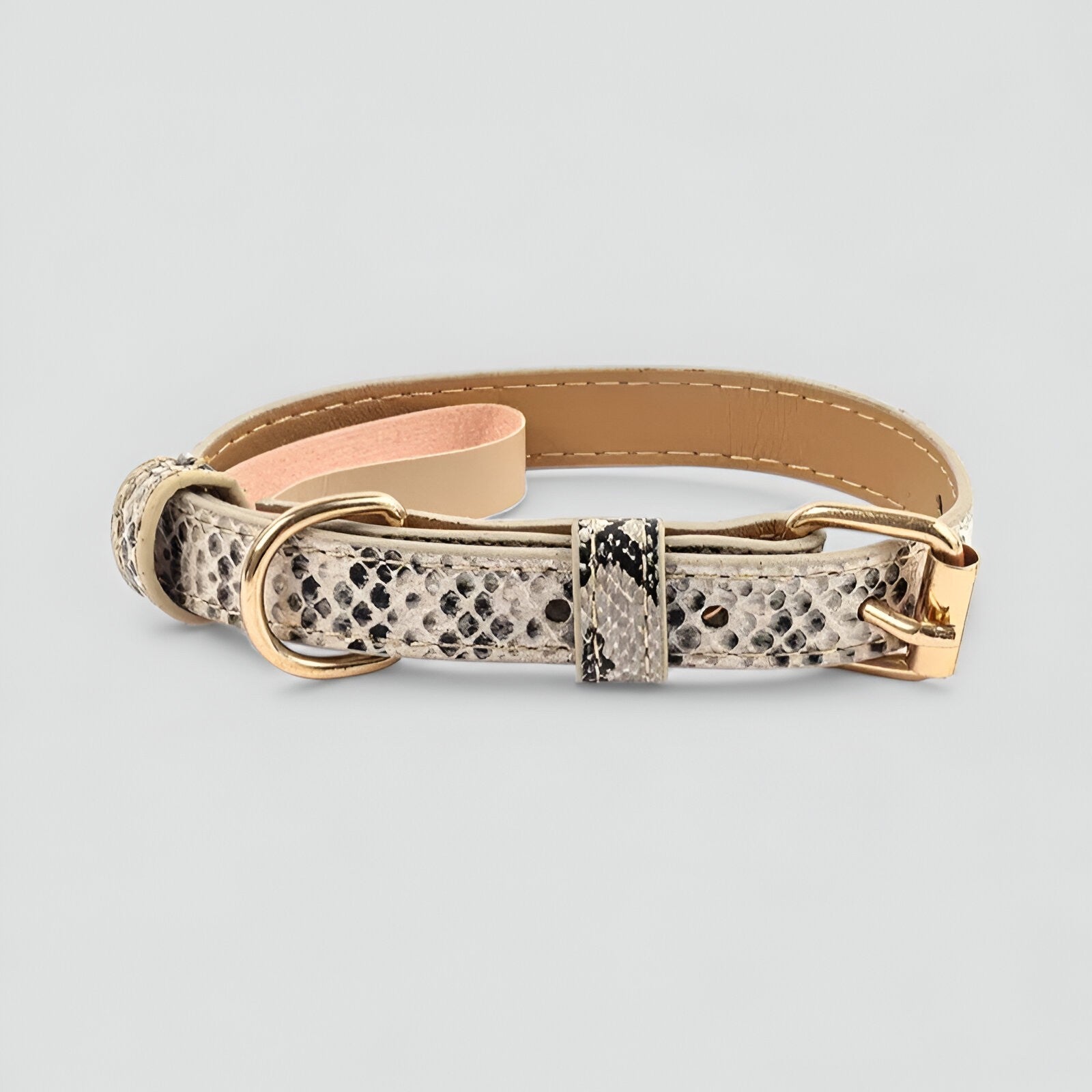 Collier Chic pour Chien ou Chat en Similicuir – Motif Léopard & Serpent