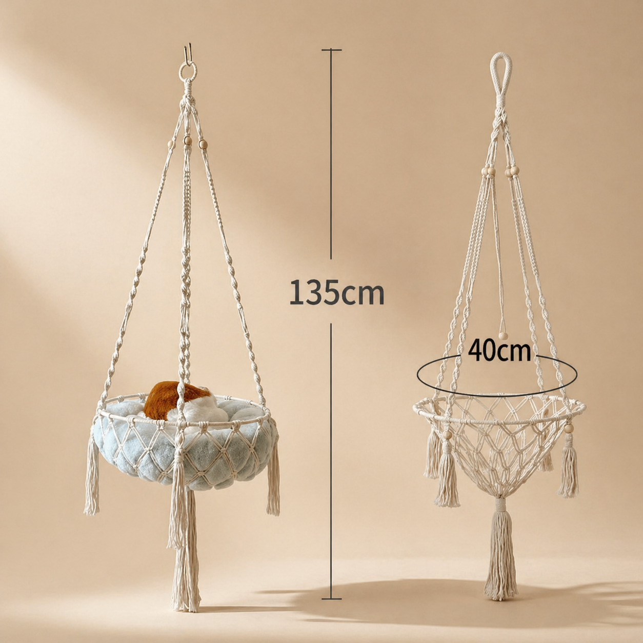 Panier suspendu pour chat – Confort et style suspendu