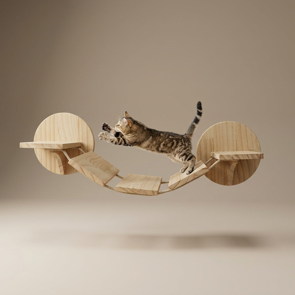 Pont mural pour chat – Grimpe et aventure