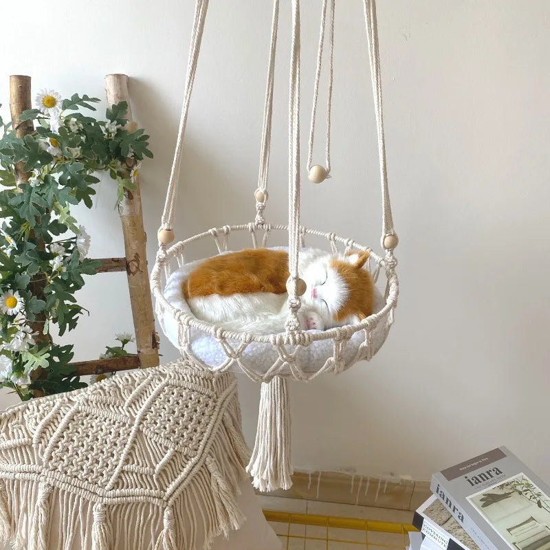 Panier suspendu pour chat – Confort et style suspendu