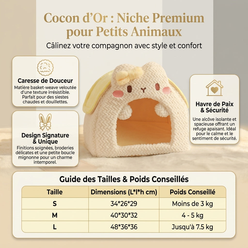 Refuge douillet pour chat – Maison confortable et sûre