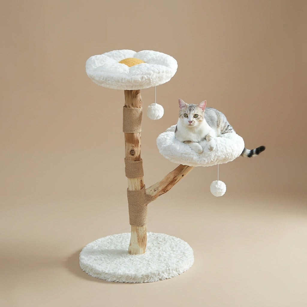 Arbre à chat en forme d'œuf – Design ludique et confortable