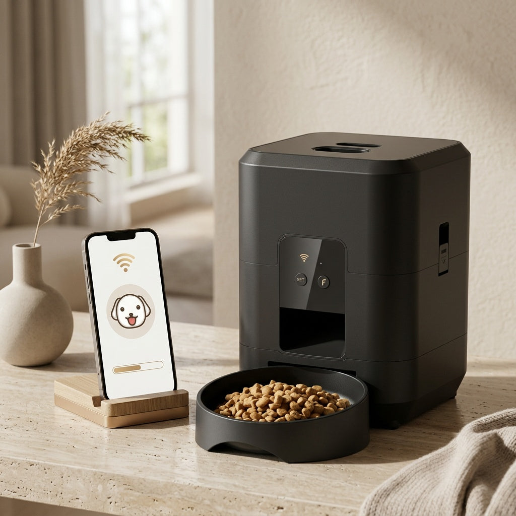 Distributeur intelligent pour chat – Alimentation à distance
