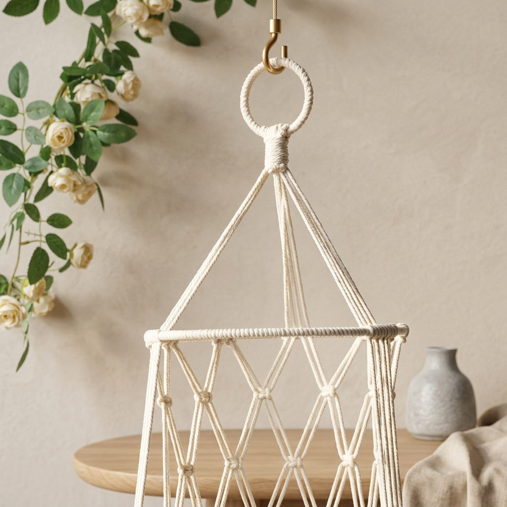 Hamac suspendu macramé – Confort chat