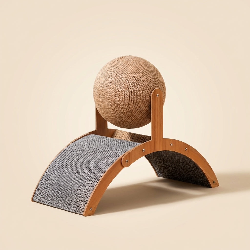 Griffoir en bois et sisal naturel