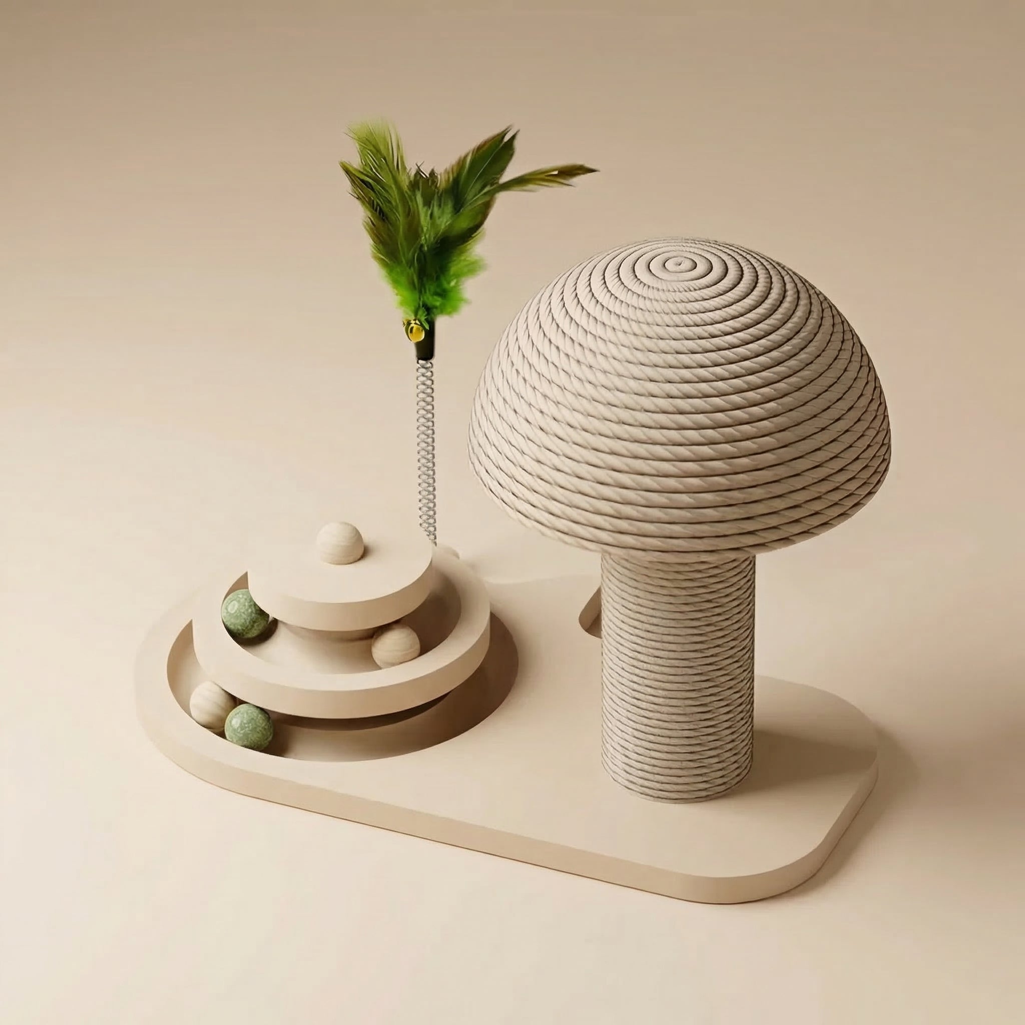 Griffoir champignon avec jouets