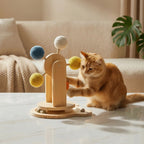 Jouet interactif en bois pour chat