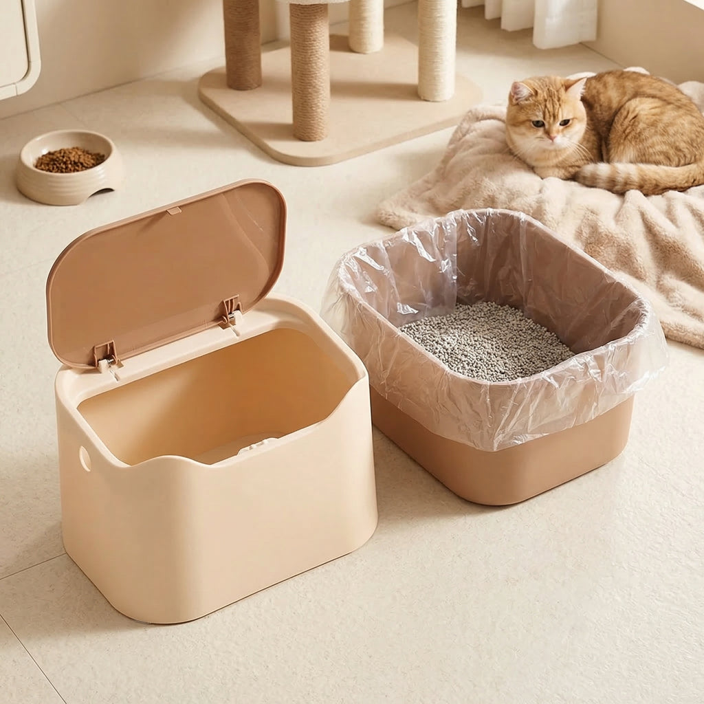 Litière pour chat avec couvercle