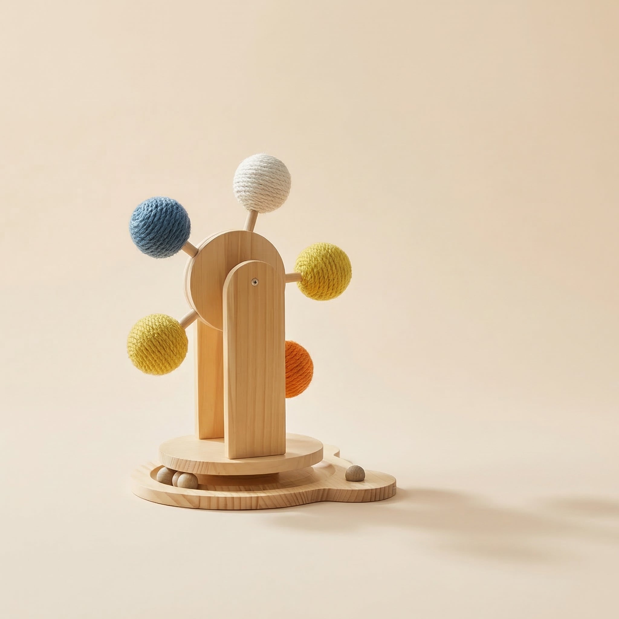 Jouet interactif en bois pour chat