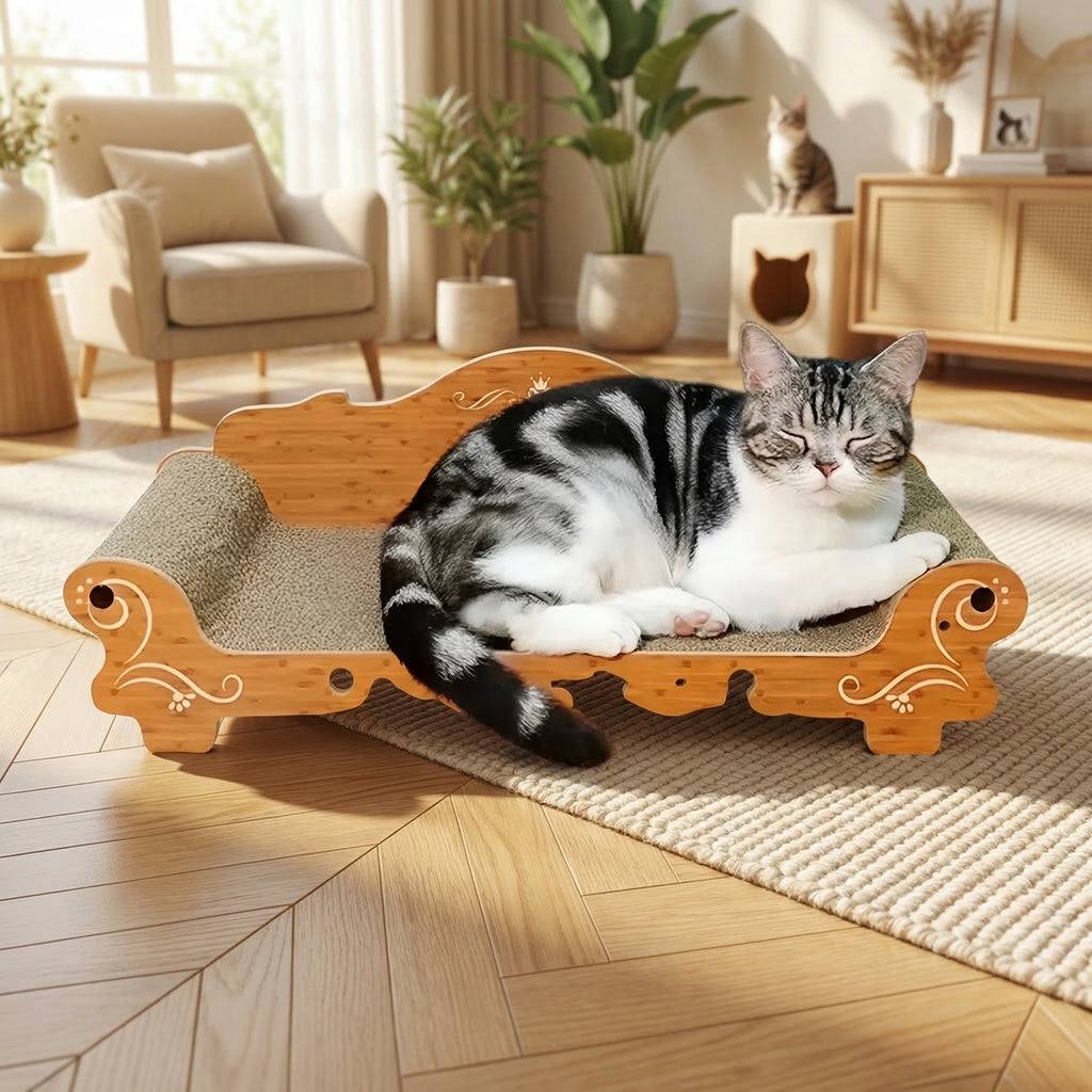 Canapé en bambou pour chat