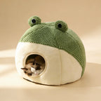 Lit pour chat en forme de grenouille