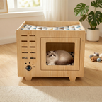 Cabane en bois pour chat