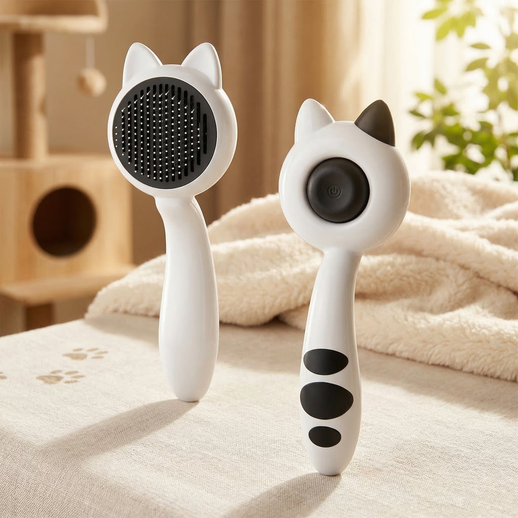 Brosse autonettoyante pour chat