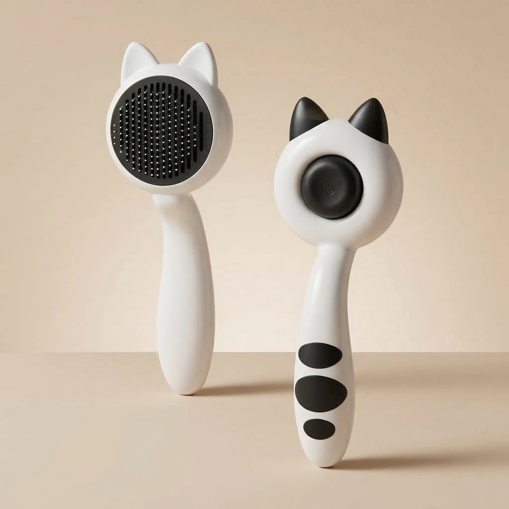Brosse autonettoyante pour chat