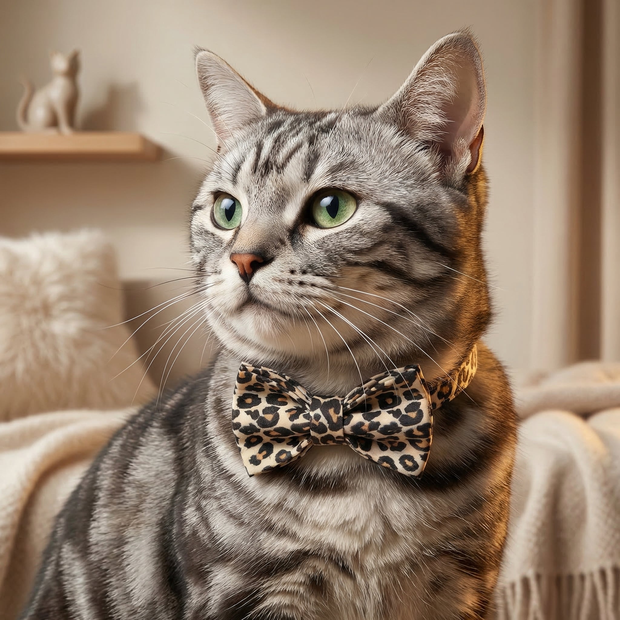 Collier Léopard Chic avec Clochette Dorée – Élégant, Réglable et Sécurisé