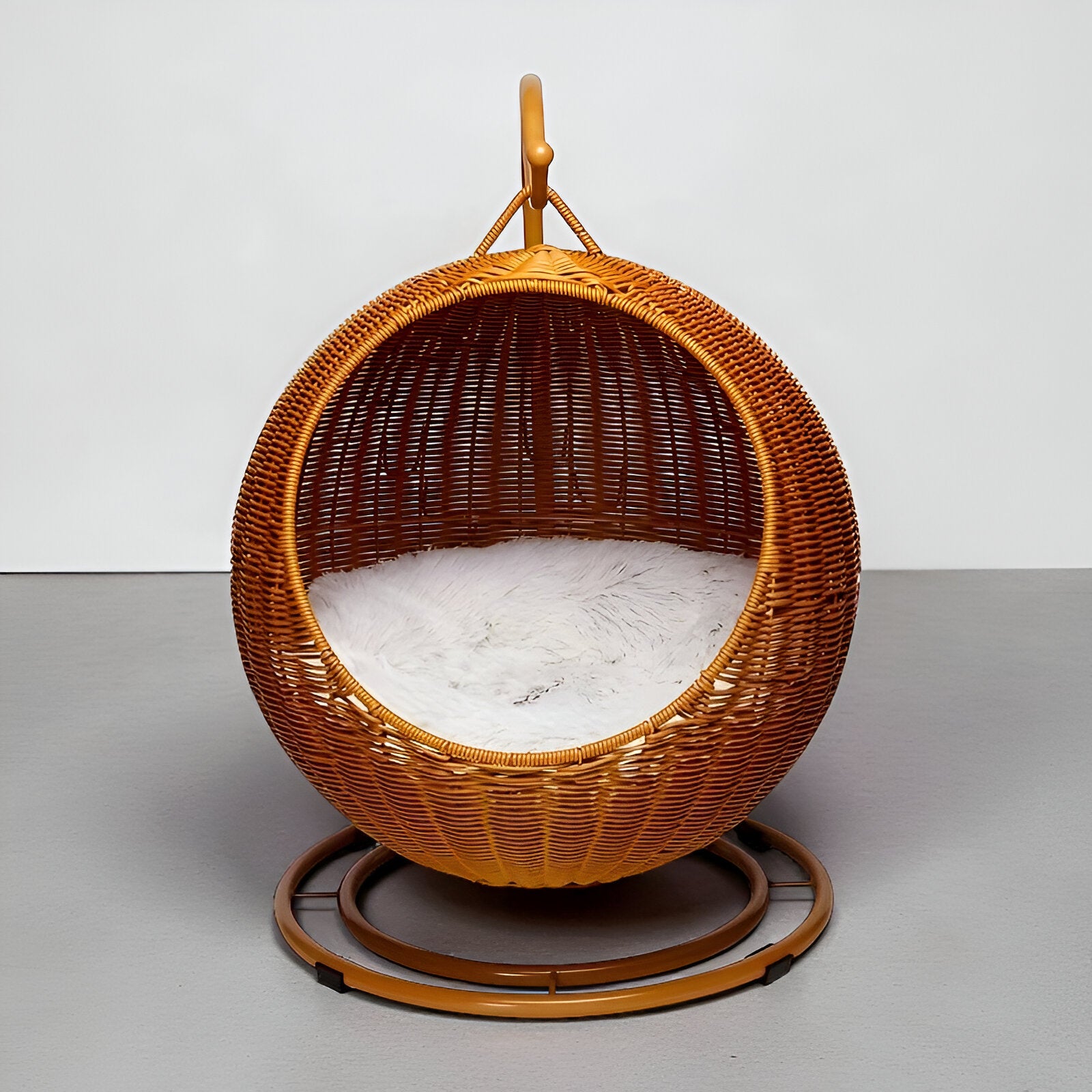 Lit Suspendu en Rotin Naturel