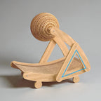 Griffoir Repose-chat en rotin avec jouet