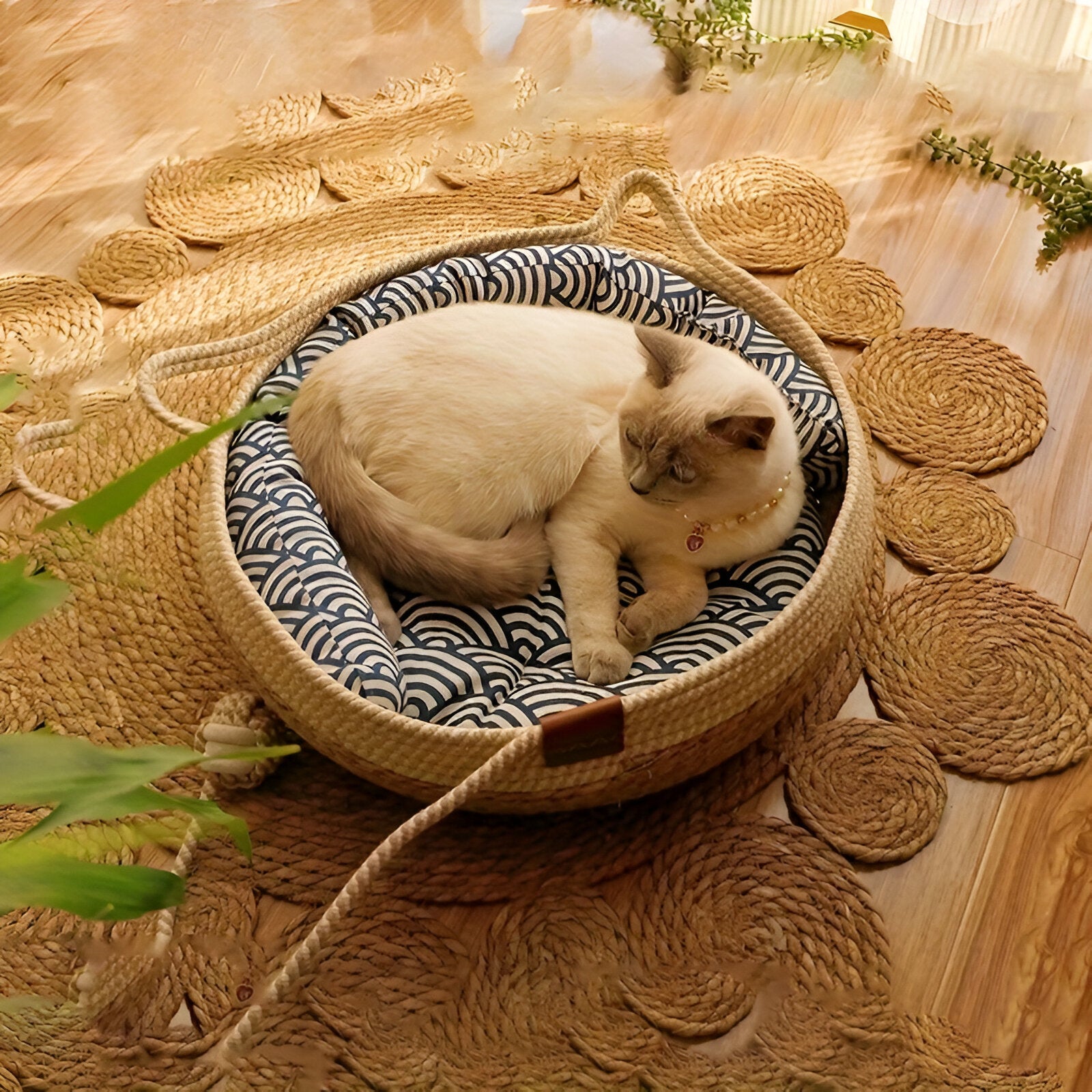 Lit Hamac en Rotin Naturel