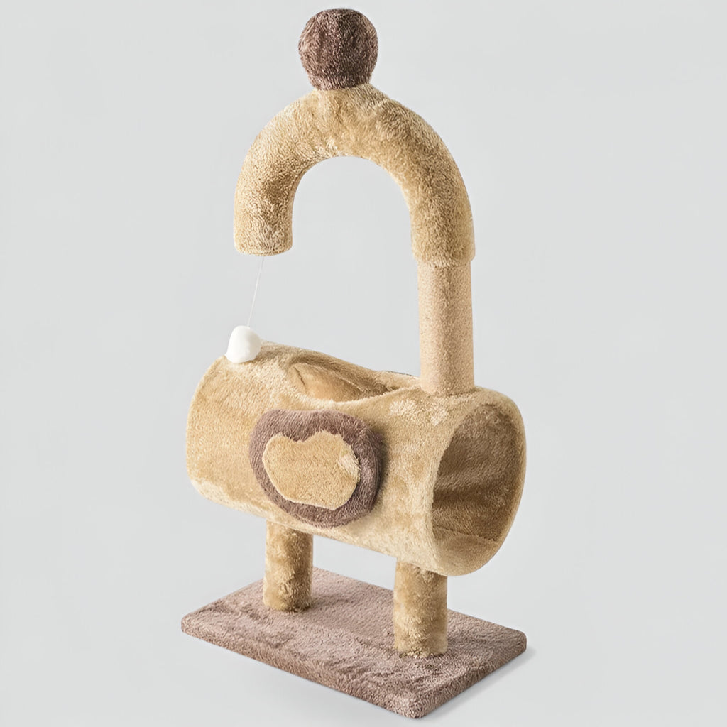 Griffoir câlin avec jouet suspendu