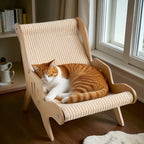 Lit Repose-chat en rotin design naturel