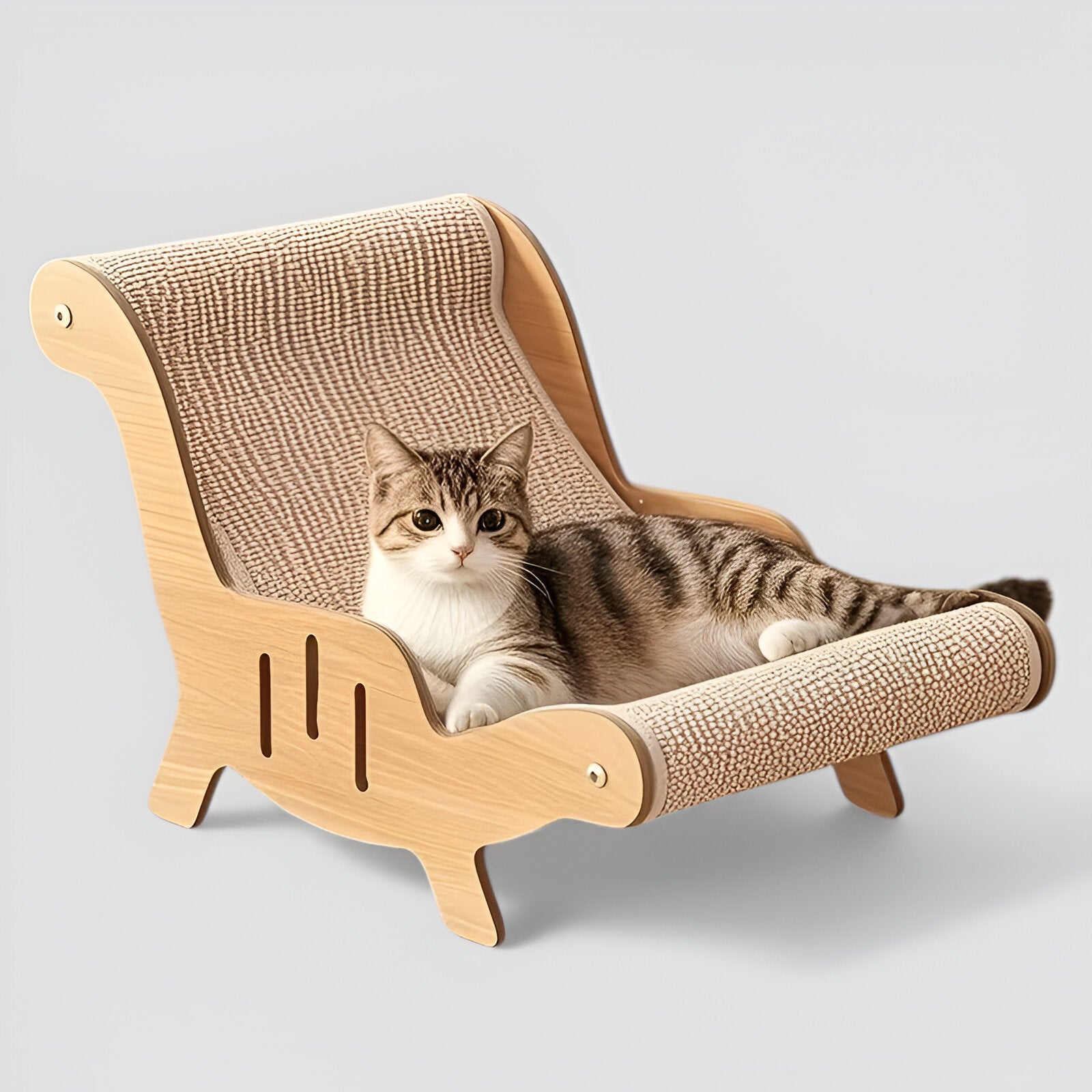 Lit Repose-chat en rotin design naturel