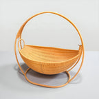 Panier suspendu en rotin naturel