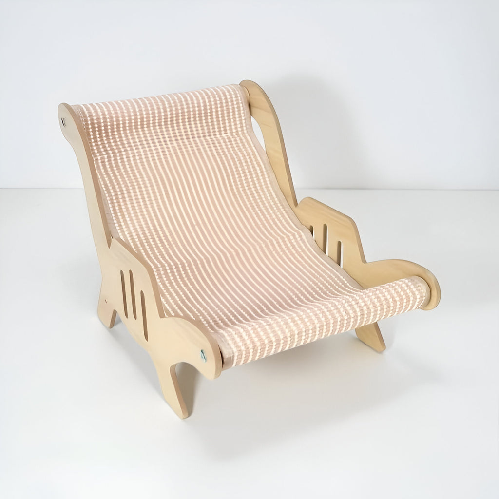 Lit Repose-chat en rotin design naturel