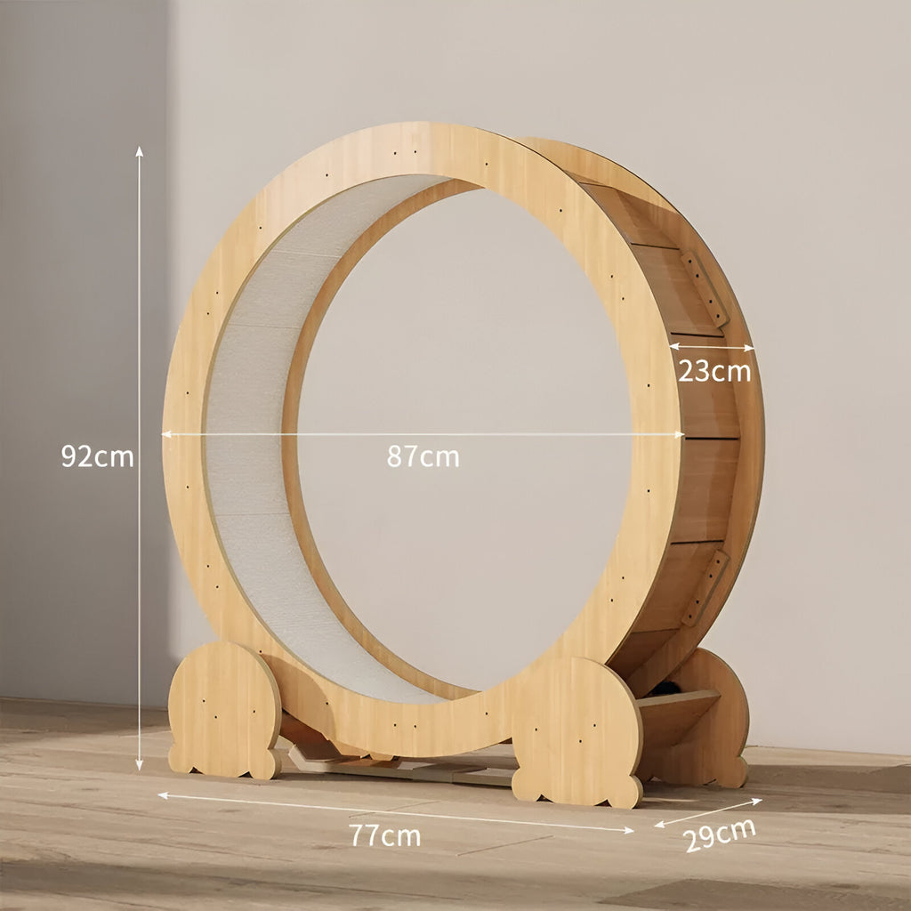 Tapis roulant pour chat en bois naturel