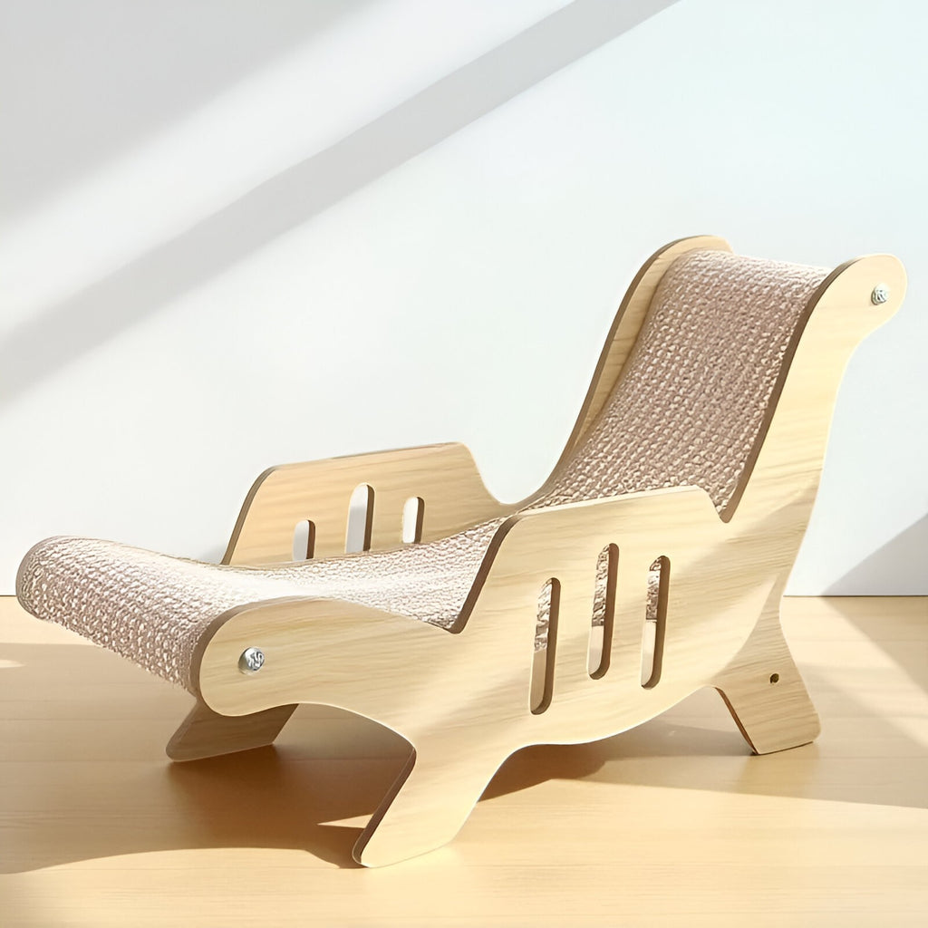 Lit Repose-chat en rotin design naturel