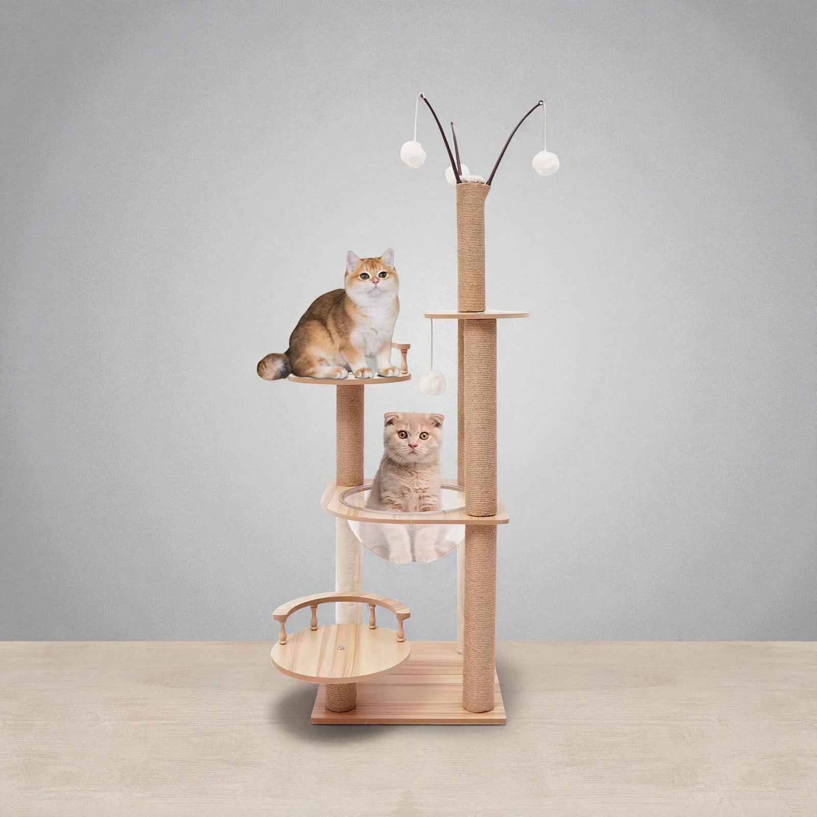 Arbre à chat avec jeux interactifs