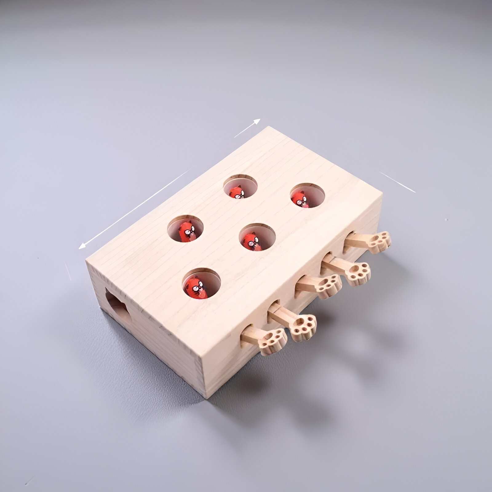 Boîte à jeux en bois naturel