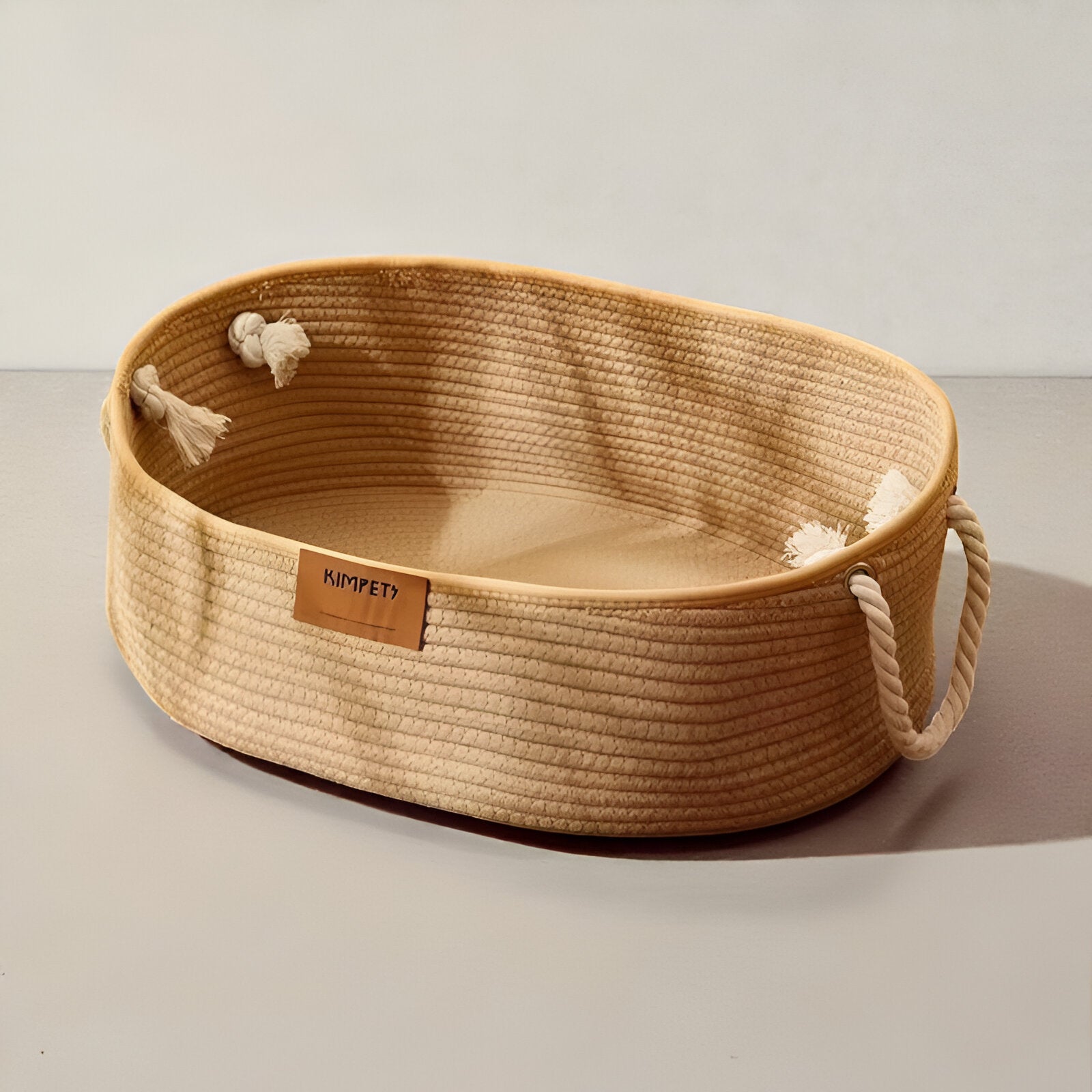 Panier lit cosy en rotin naturel