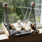 Lit Hamac suspendu en bois et tissu