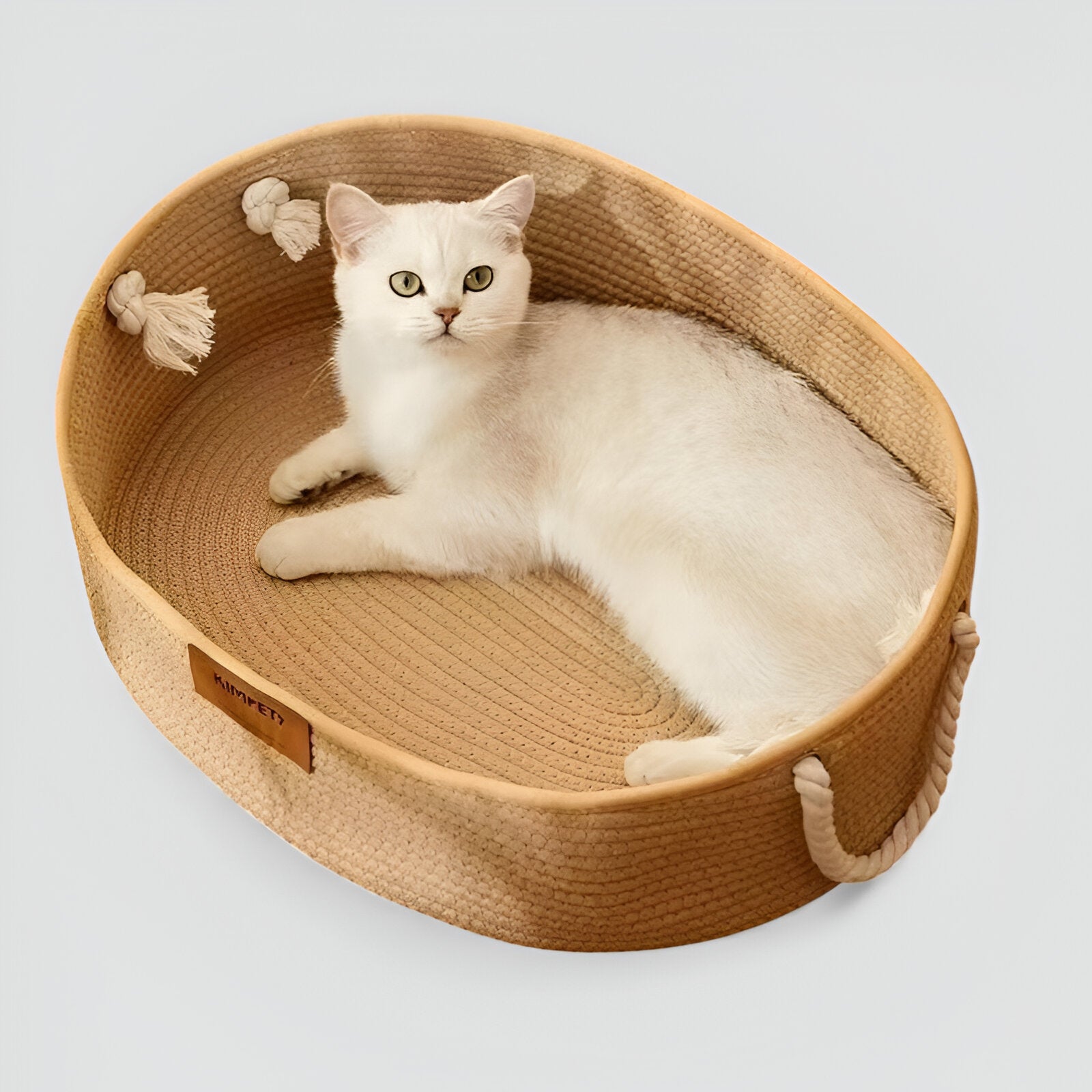 Panier lit cosy en rotin naturel