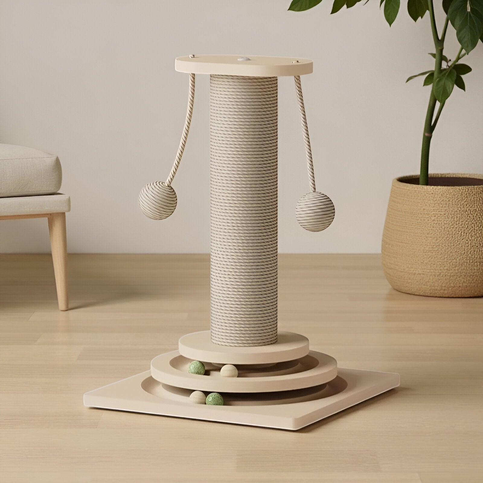 Griffoir champignon avec jouets