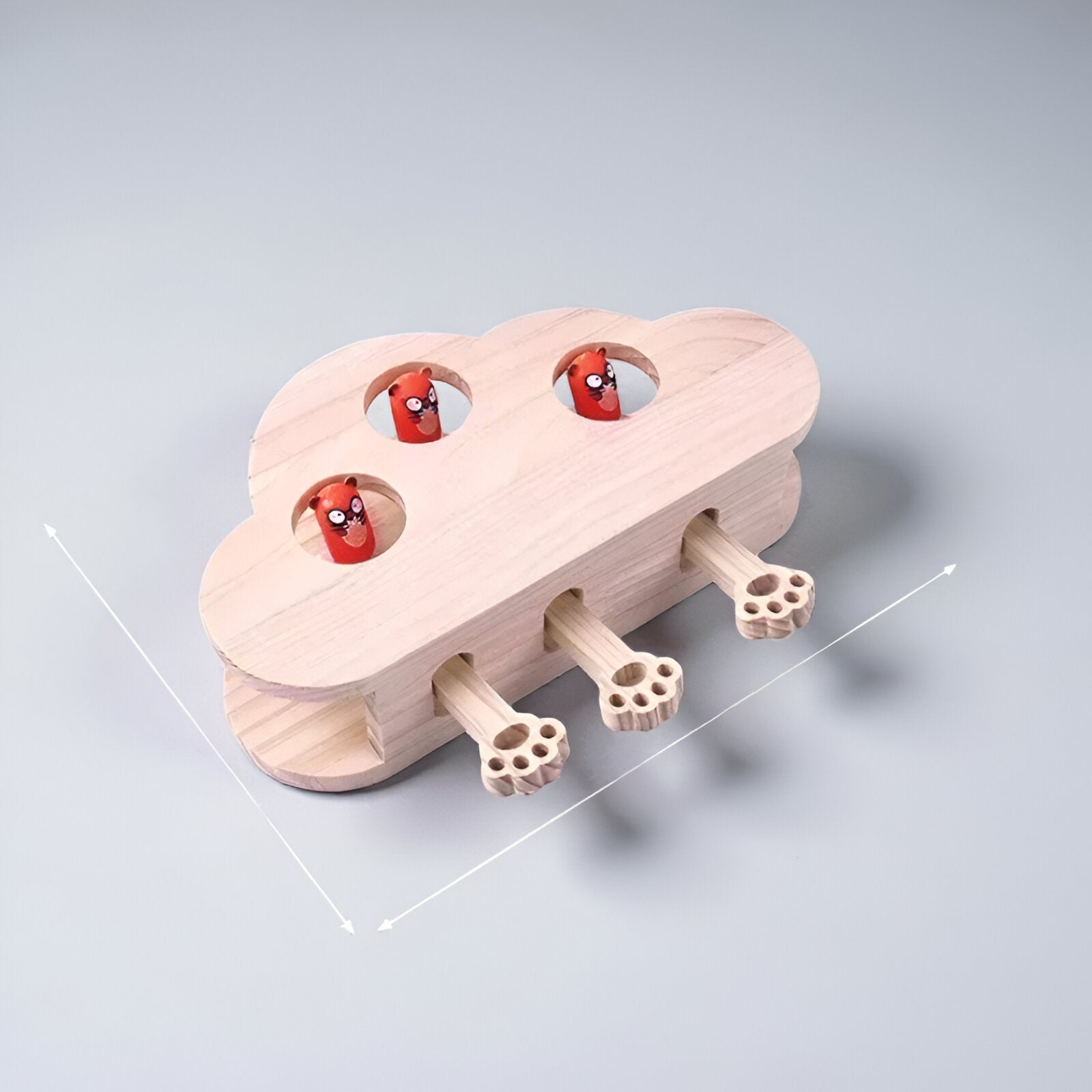 Boîte à jeux en bois naturel