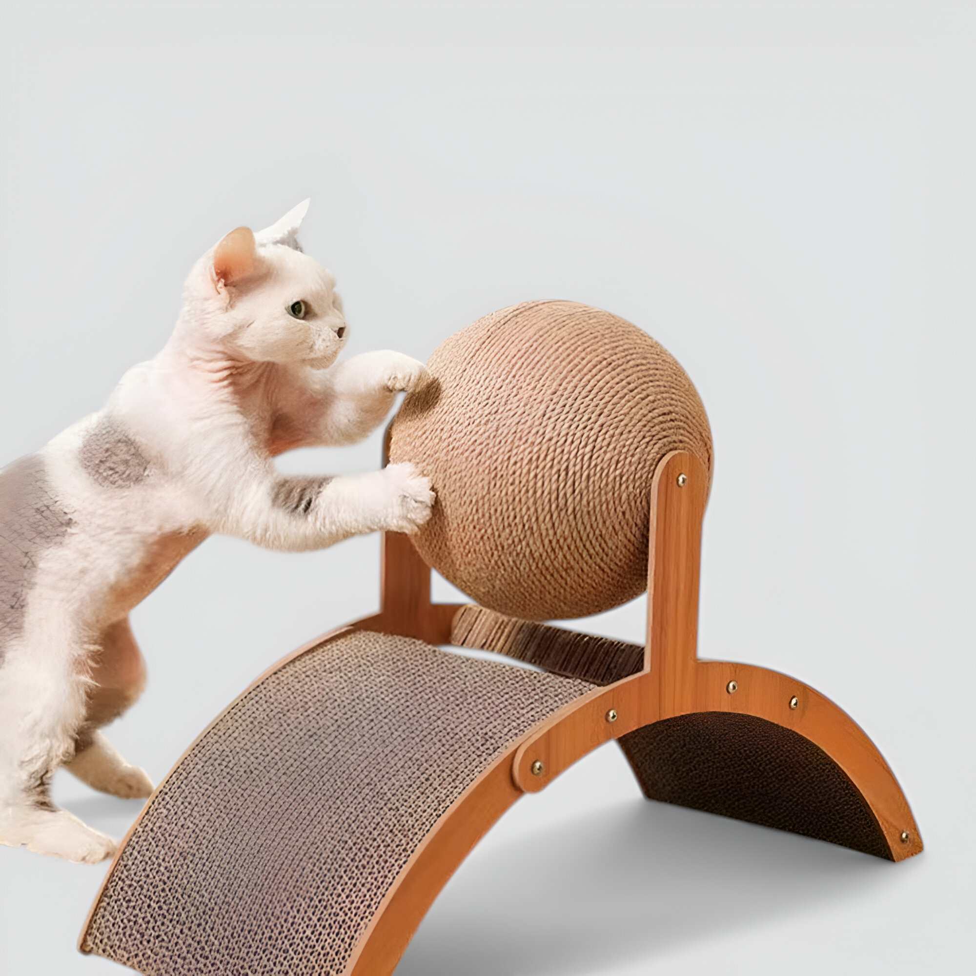 Griffoir en bois et sisal naturel