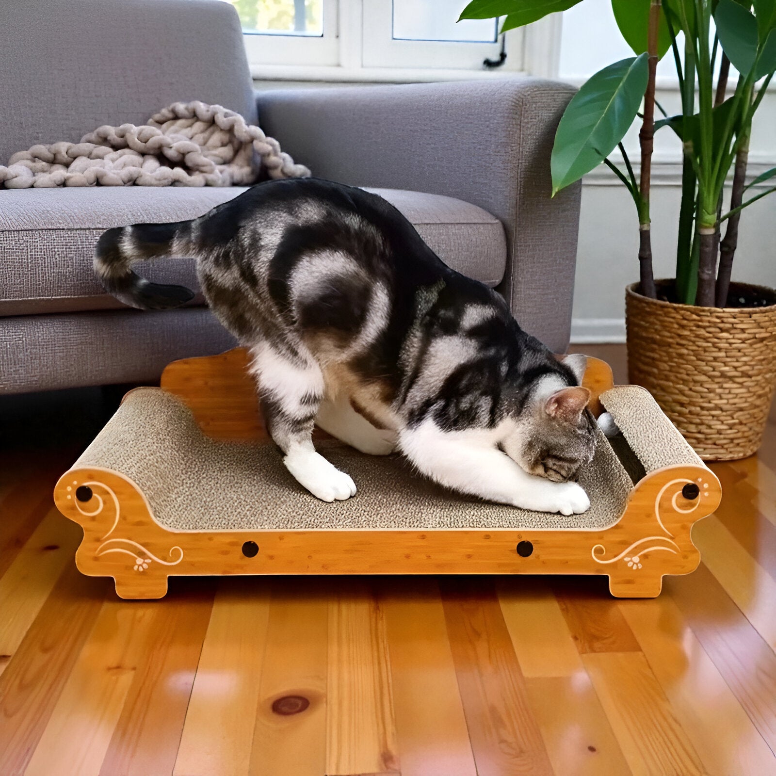 Canapé en bambou pour chat