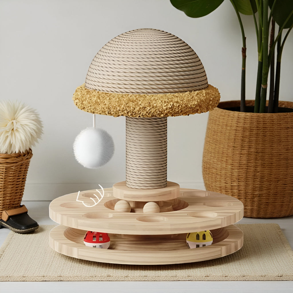 Griffoir champignon avec jouets