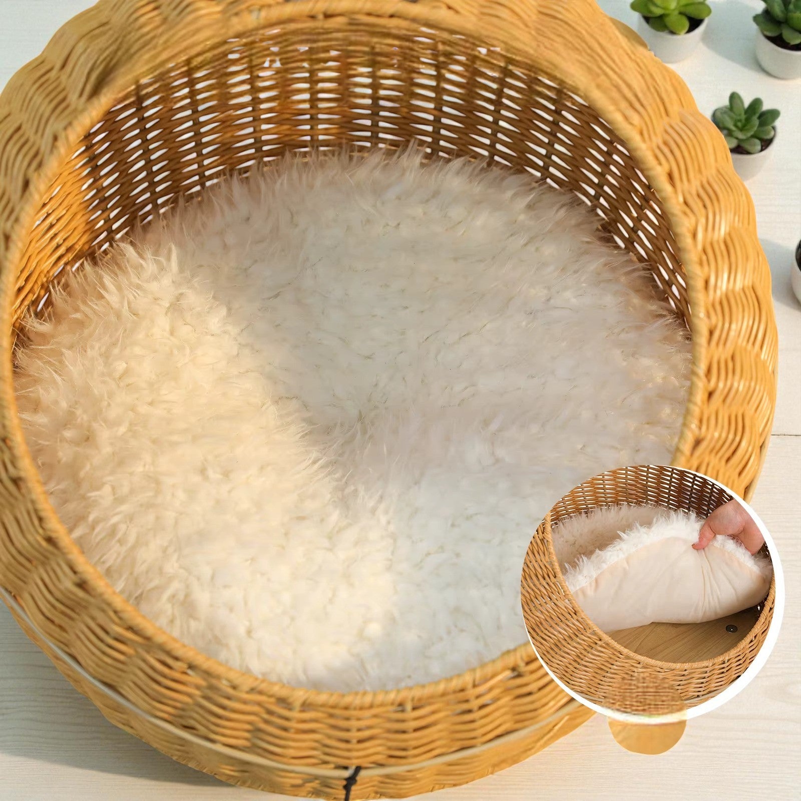 Arbre à chat dinosaure en rotin