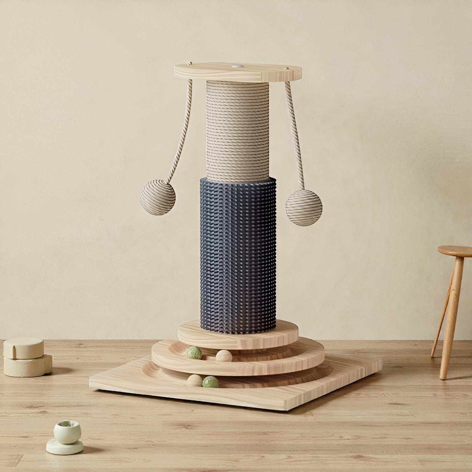 Griffoir champignon avec jouets